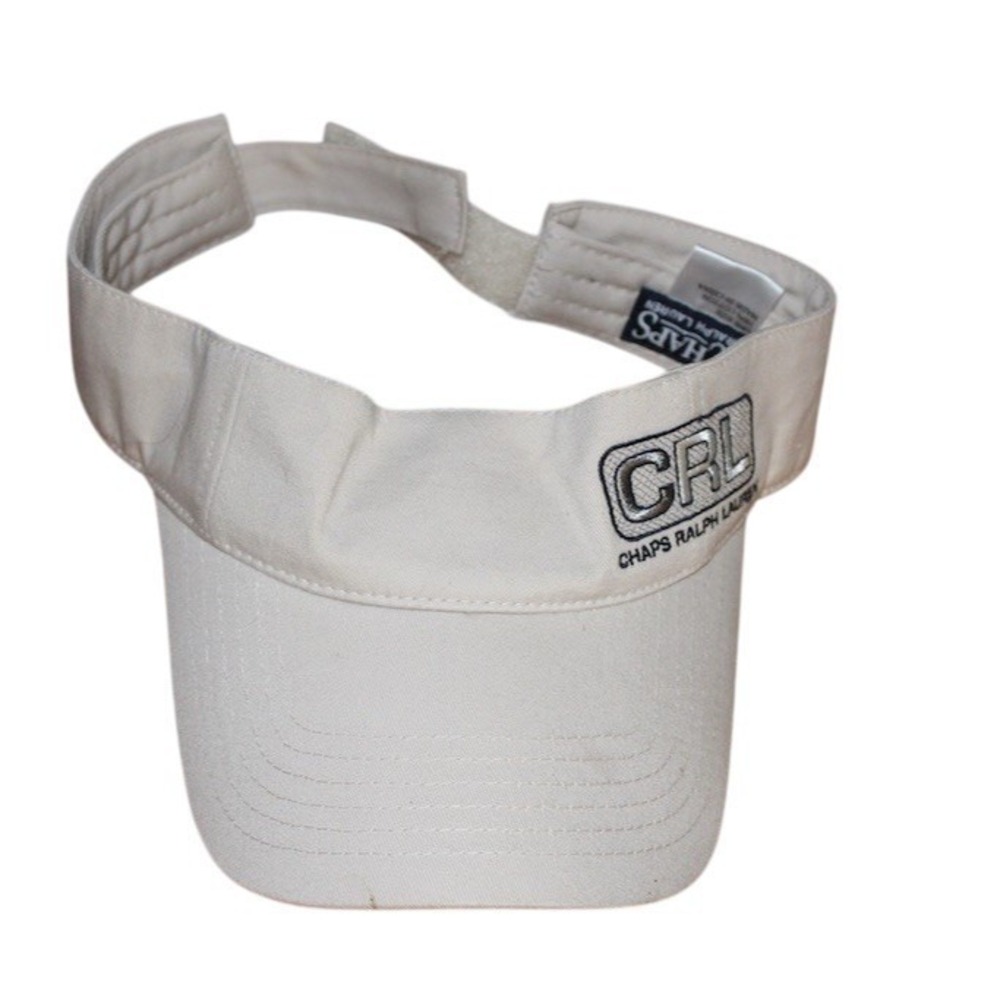 Vintage Chaps Ralph Lauren Visor Hat Mens One Size Beige Adjustable